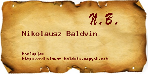 Nikolausz Baldvin névjegykártya