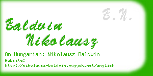 baldvin nikolausz business card